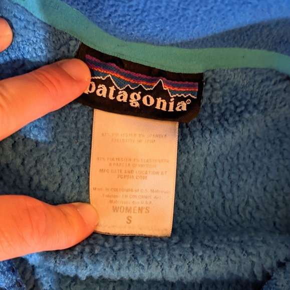 PATAGONIA WOMEN'S POLARTEC REGULATOR JACKET WAFFLE FLEECE SMALL BLUE - Picture 3 of 4